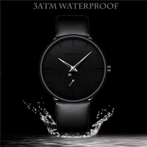 Mens Watches Ultra-Thin Minimalist Waterproof-Fashion Wrist Watch for Men Unisex - Picture 5 of 7